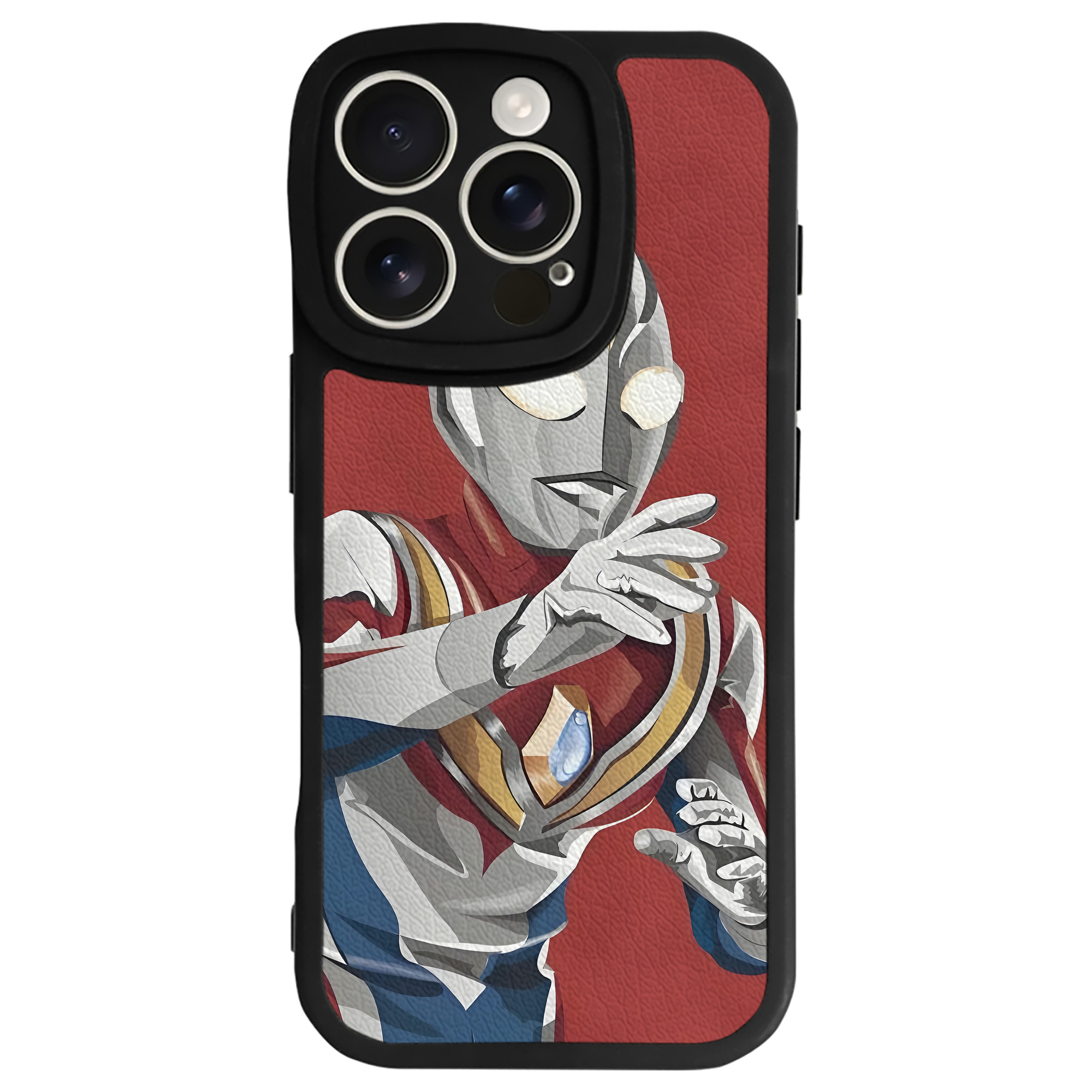 （画像用） ウルトラマン Ultraman 【iPhone 16シリーズ対応】シリコンスマホケース（レザー調） 材質：シリコン